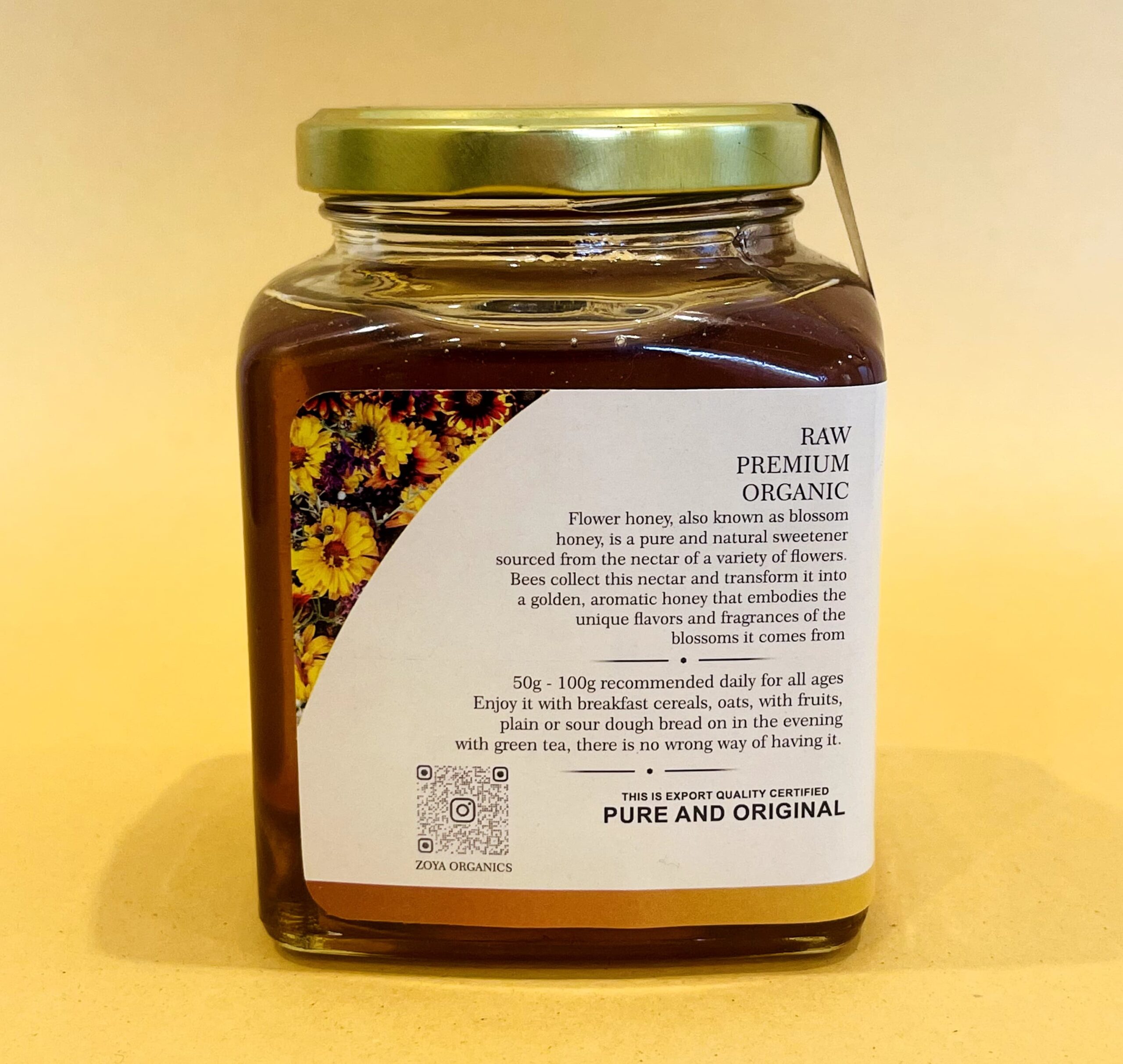Flower Honey by Zoya Organics – Pure, Natural & Organic Pure flower honey by Zoya Organics – 100% natural and organic honey from wild blossoms in Pakistan.